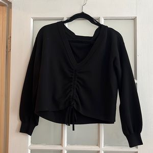 Alice + Olivia cropped black cardigan